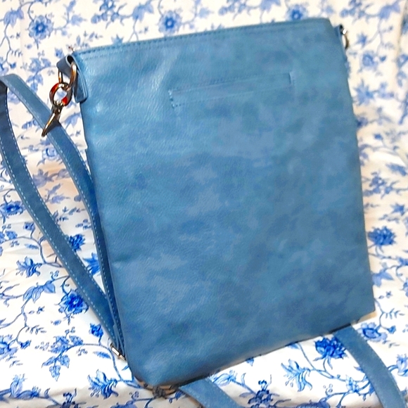Denim Blue Faux Leather Purse - Picture 4 of 4